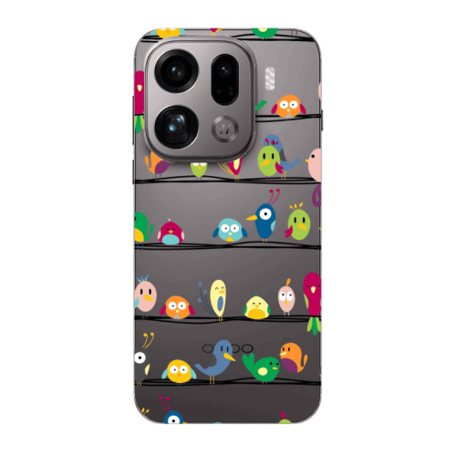 Oppo Find X9 Pro birds Transparent Silicone TPU Θήκη