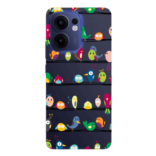 Oppo Reno13 FS birds Transparent Silicone TPU Θήκη