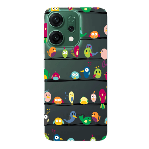 Oppo RENO 14 birds Transparent Silicone TPU Θήκη