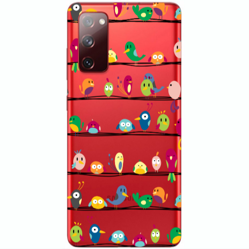 Samsung S20 FE birds Transparent Silicone TPU Θήκη
