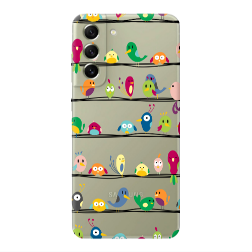 Samsung S22 birds Transparent Silicone TPU Θήκη