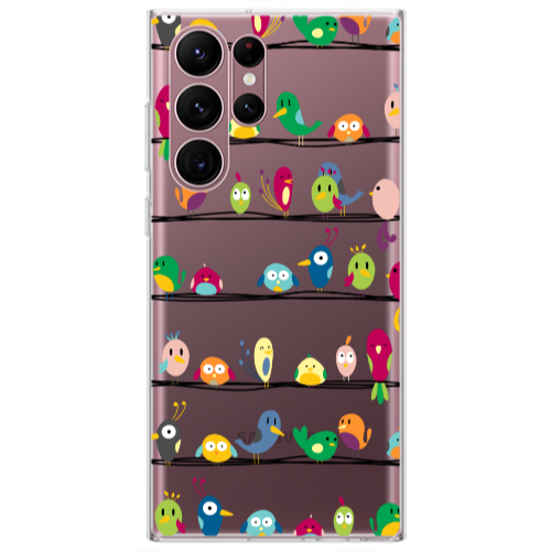 Samsung S22 Ultra birds Transparent Silicone TPU Θήκη