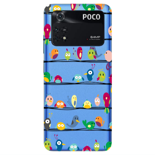 Xiaomi Poco M4 Pro 4G birds Transparent Silicone TPU Θήκη