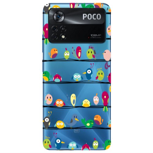 Xiaomi Poco X4 Pro birds Transparent Silicone TPU Θήκη