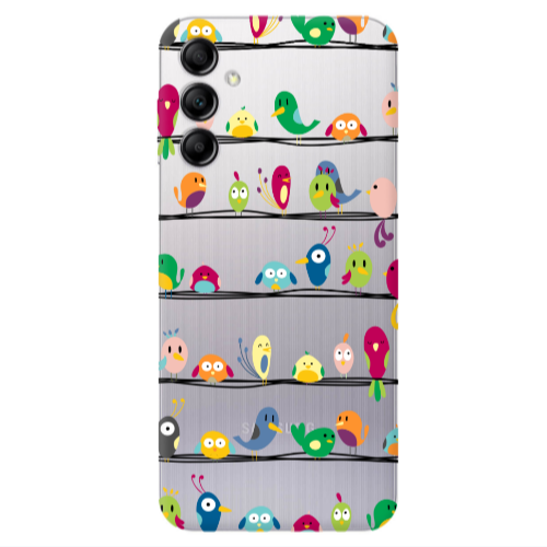 Samsung A14 5G birds Transparent Silicone TPU Θήκη