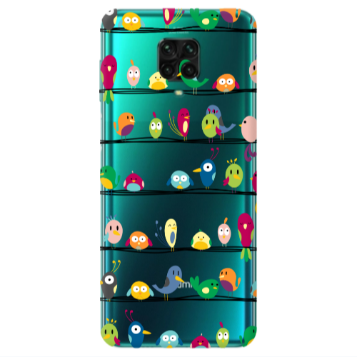 Xiaomi Redmi Note 9S birds Transparent Silicone TPU Θήκη