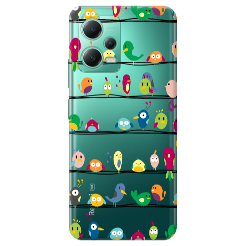 Xiaomi Redmi Note 12 Pro 5G birds Transparent Silicone TPU Θήκη