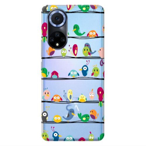 Huawei Nova 9 birds Transparent Silicone TPU Θήκη