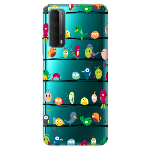 Huawei P Smart 2021 birds Transparent Silicone TPU Θήκη