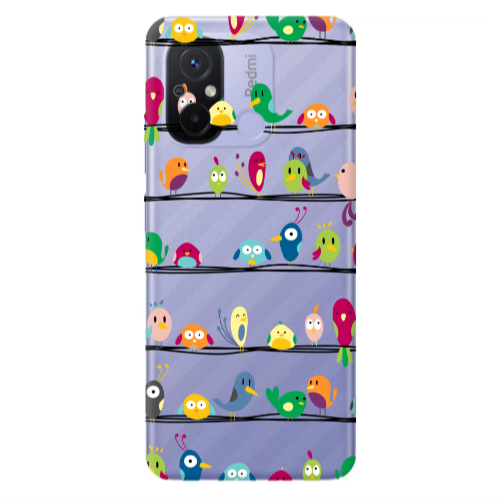 Xiaomi Redmi 12C birds Transparent Silicone TPU Θήκη