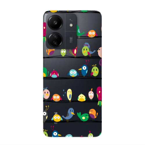 Xiaomi Redmi 13C birds Transparent Silicone TPU Θήκη