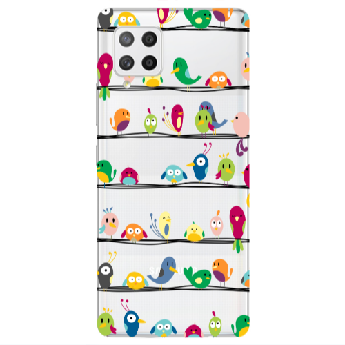 Samsung A42 5G birds Transparent Silicone TPU Θήκη