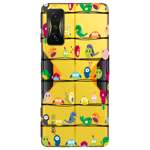 Xiaomi Poco F4 Gt birds Transparent Silicone TPU Θήκη