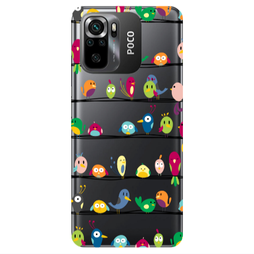 Xiaomi Poco M5 s birds Transparent Silicone TPU Θήκη