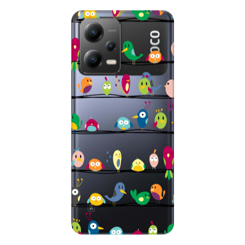 Xiaomi Poco X5 birds Transparent Silicone TPU Θήκη