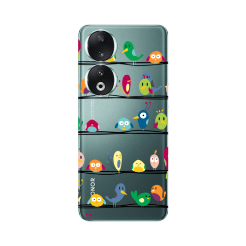Honor 90 5G birds Transparent Silicone TPU Θήκη
