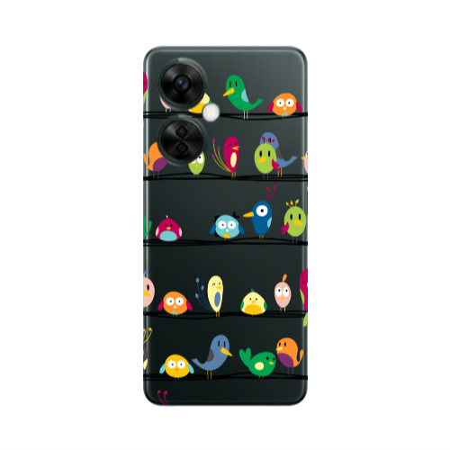 Oneplus Nord CE 3 Lite 5G birds Transparent Silicone TPU Θήκη