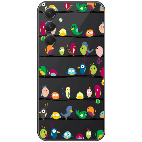 Samsung  Galaxy A05s birds Transparent Silicone TPU Θήκη
