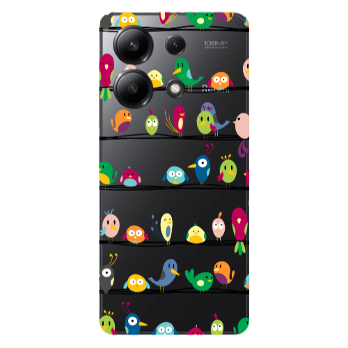 Xiaomi Redmi Note 13 4G birds Transparent Silicone TPU Θήκη