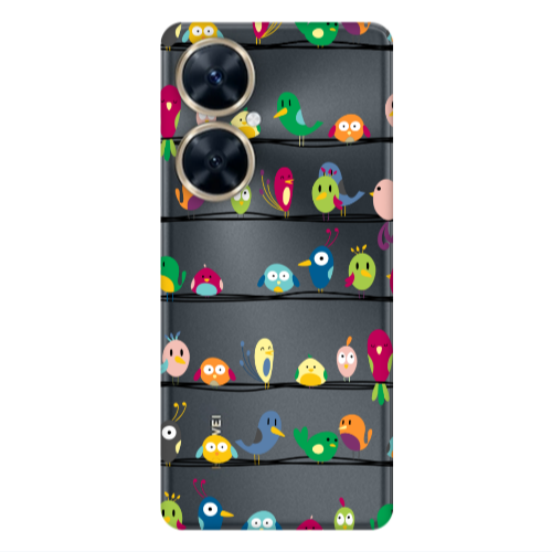 Huawei Nova 11i birds Transparent Silicone TPU Θήκη