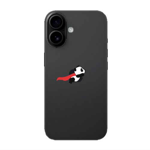 Apple Iphone 16 plus kite flying panda Transparent Silicone TPU Θήκη