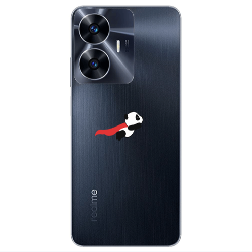 Realme Note 50 kite flying panda Transparent Silicone TPU Θήκη