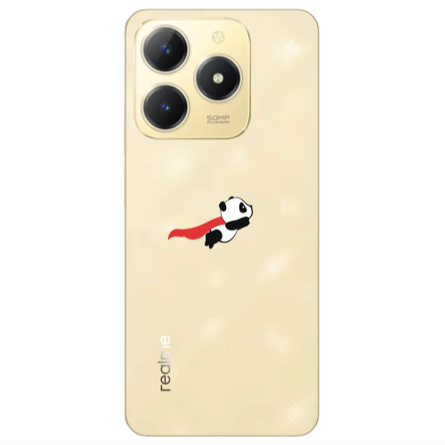 Realme C61 kite flying panda Transparent Silicone TPU Θήκη