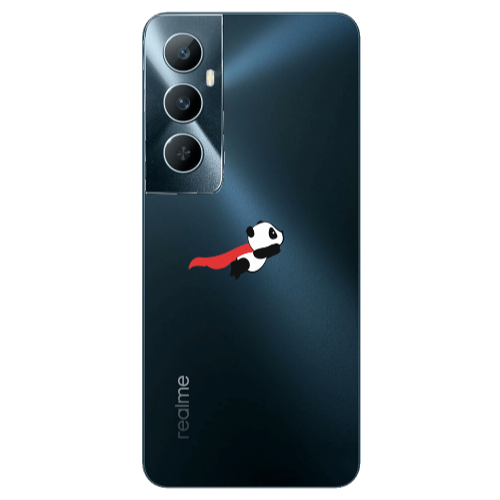 Realme C65 kite flying panda Transparent Silicone TPU Θήκη