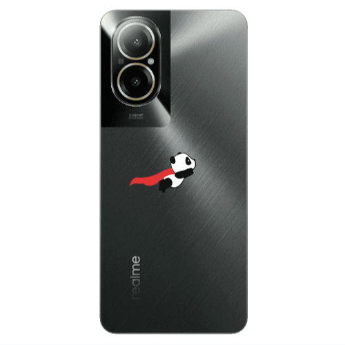 Realme C67 kite flying panda Transparent Silicone TPU Θήκη