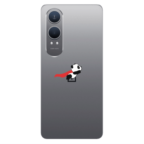 Oneplus Nord Ce 4 lite kite flying panda Transparent Silicone TPU Θήκη