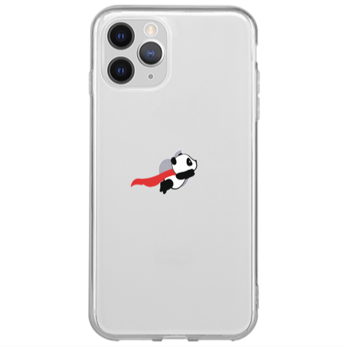 Apple iPhone 13 Pro Max kite flying panda Transparent Silicone TPU Θήκη