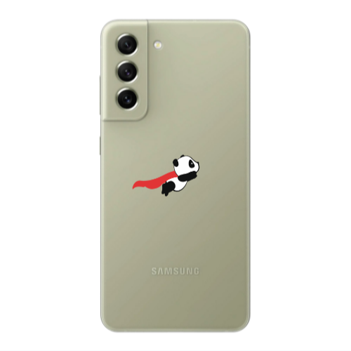 Samsung S21 kite flying panda Transparent Silicone TPU Θήκη
