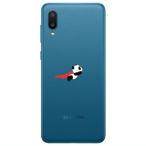 Samsung A02 kite flying panda Transparent Silicone TPU Θήκη