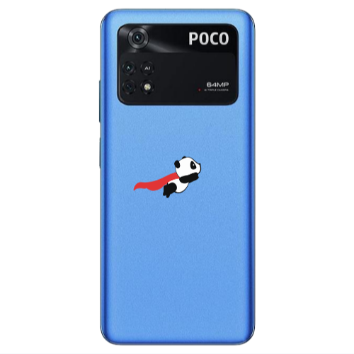 Xiaomi Poco M4 Pro 4G kite flying panda Transparent Silicone TPU Θήκη