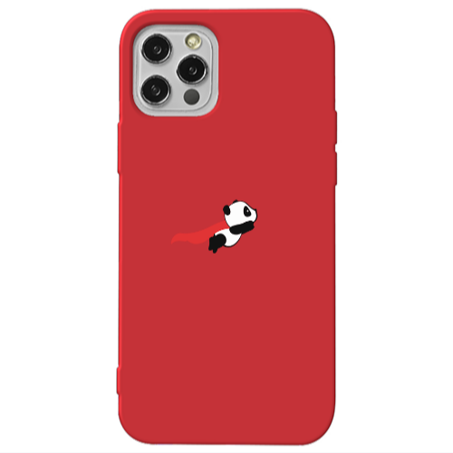 Apple iPhone 13 Pro kite flying panda Red Colored Silicone TPU Θήκη