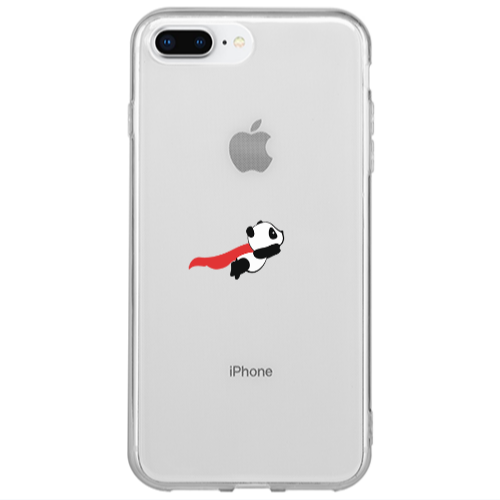 Apple iPhone 7 Plus kite flying panda Transparent Silicone TPU Θήκη