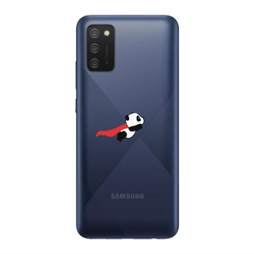 Samsung A03S kite flying panda Transparent Silicone TPU Θήκη