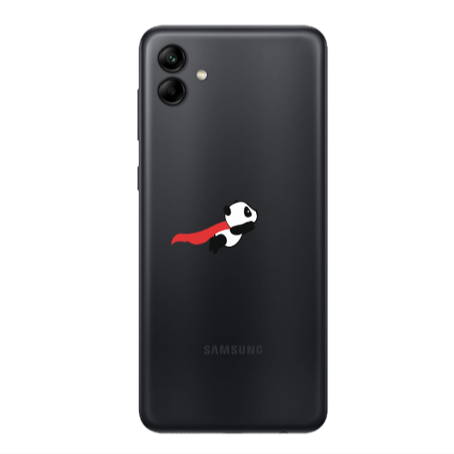 Samsung A04 kite flying panda Transparent Silicone TPU Θήκη