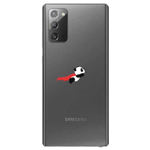 Samsung Note 20 kite flying panda Transparent Silicone TPU Θήκη