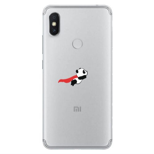 Xiaomi Redmi S2 kite flying panda Transparent Silicone TPU Θήκη