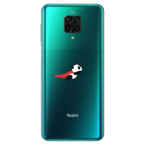 Xiaomi Redmi Note 9S kite flying panda Transparent Silicone TPU Θήκη