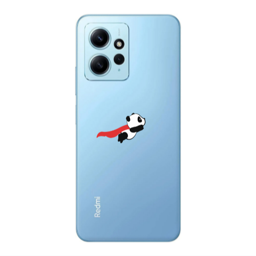 Xiaomi Redmi Note 12 4G kite flying panda Transparent Silicone TPU Θήκη