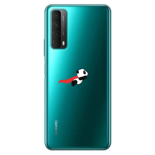 Huawei P Smart 2021 kite flying panda Transparent Silicone TPU Θήκη