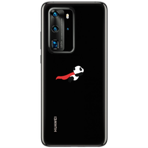 Huawei P40 Pro kite flying panda Transparent Silicone TPU Θήκη