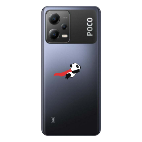 Xiaomi Poco X5 kite flying panda Transparent Silicone TPU Θήκη