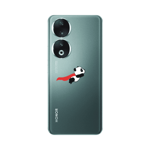 Honor 90 5G kite flying panda Transparent Silicone TPU Θήκη