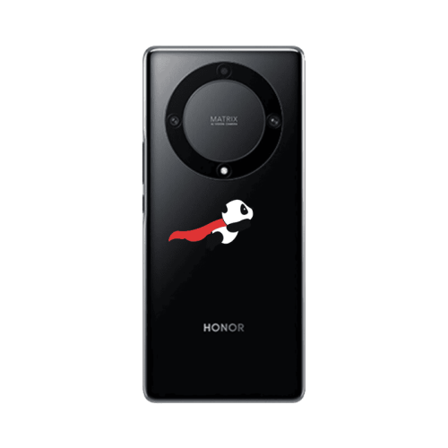 Honor Magic5 Lite 5G kite flying panda Transparent Silicone TPU Θήκη