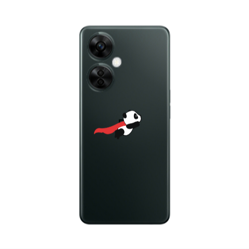 Oneplus Nord CE 3 Lite 5G kite flying panda Transparent Silicone TPU Θήκη