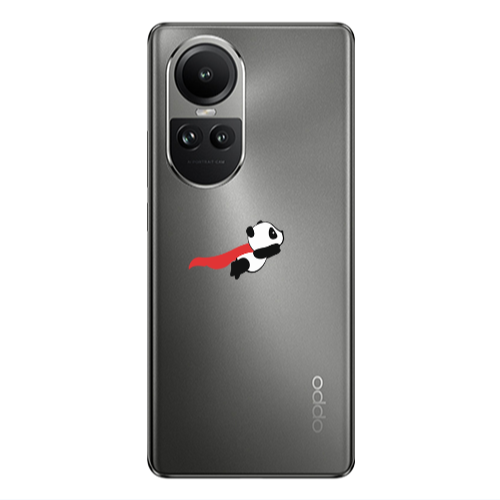 Oppo Reno10 5G kite flying panda Transparent Silicone TPU Θήκη