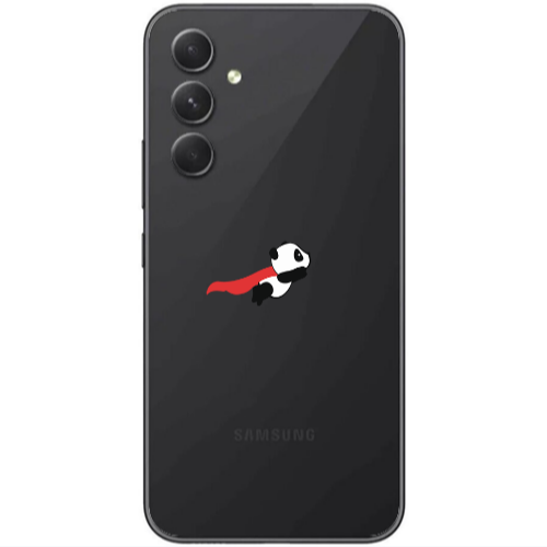 Samsung  Galaxy A05s kite flying panda Transparent Silicone TPU Θήκη